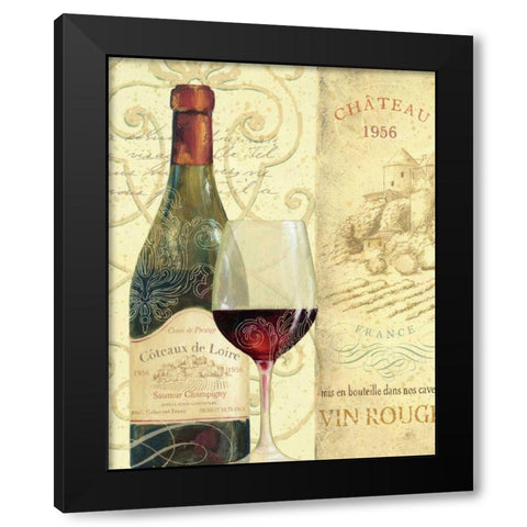 Wine Passion II Black Modern Wood Framed Art Print with Double Matting by Brissonnet, Daphne