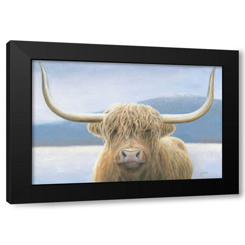 Highland Cow Black Modern Wood Framed Art Print by Wiens, James