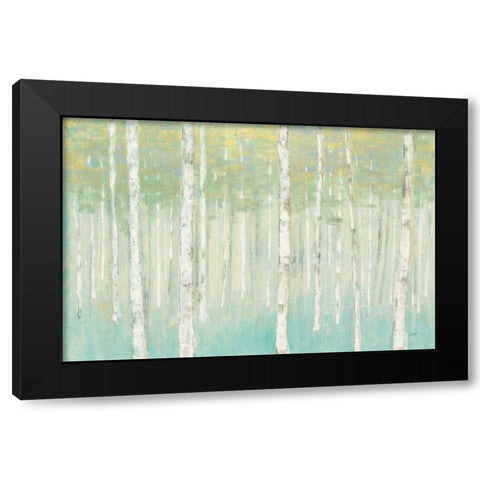 Birches at Sunrise Black Modern Wood Framed Art Print with Double Matting by Purinton, Julia