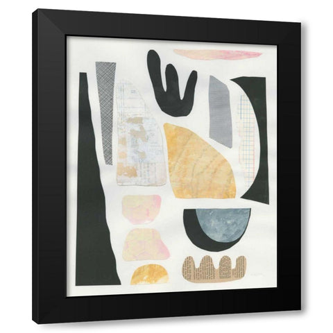 Mixed Shapes V Black Modern Wood Framed Art Print with Double Matting by Prahl, Courtney
