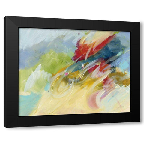 Happy Black Modern Wood Framed Art Print with Double Matting by Griggs, Jan