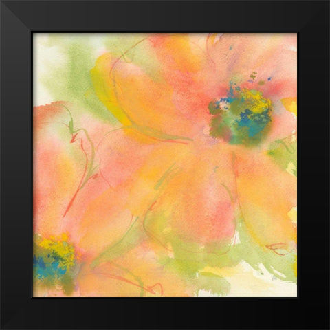 Olive Poppy II Black Modern Wood Framed Art Print by Paschke, Chris