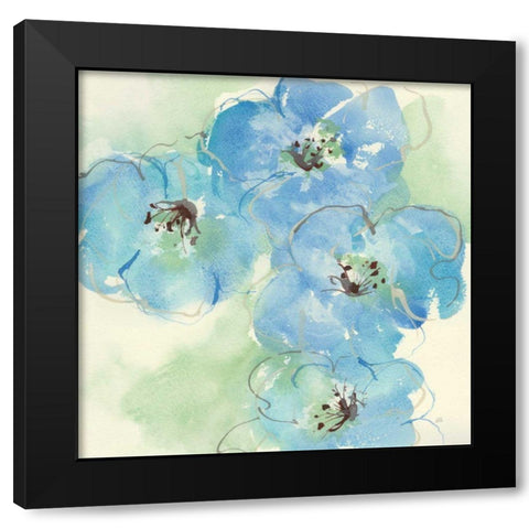 Japanese Quince I Black Modern Wood Framed Art Print with Double Matting by Paschke, Chris