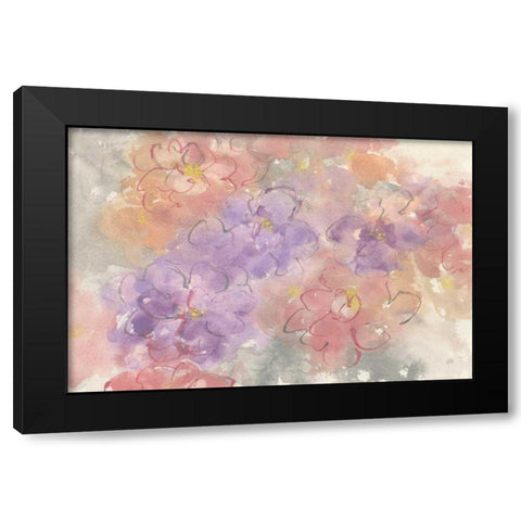 Intimate Freesia Black Modern Wood Framed Art Print by Paschke, Chris