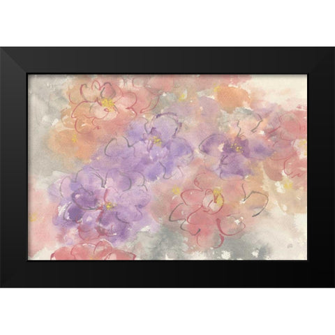 Intimate Freesia Black Modern Wood Framed Art Print by Paschke, Chris