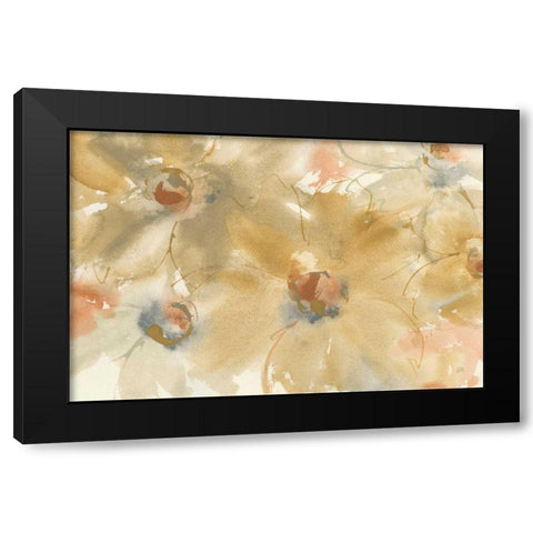 Neutral Blooms Black Modern Wood Framed Art Print by Paschke, Chris
