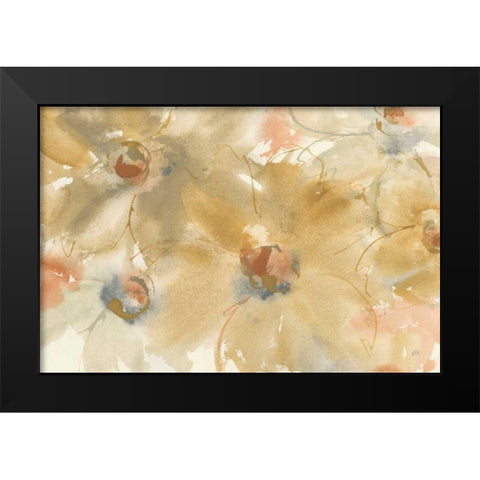 Neutral Blooms Black Modern Wood Framed Art Print by Paschke, Chris