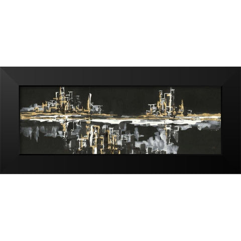 Urban Gold I Black Modern Wood Framed Art Print by Paschke, Chris