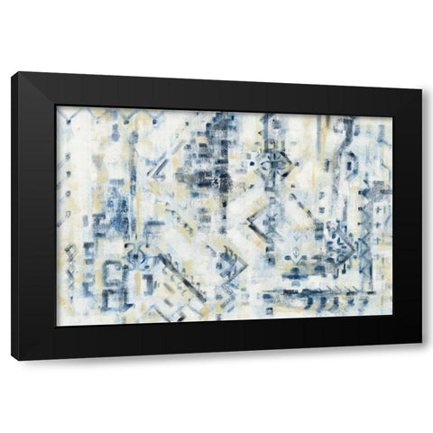 Scattered Indigo Black Modern Wood Framed Art Print by Vassileva, Silvia