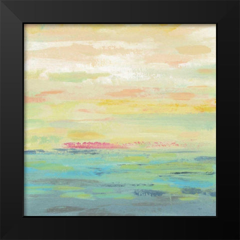Pink Clouds I Black Modern Wood Framed Art Print by Vassileva, Silvia