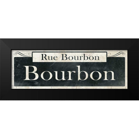 French Quarter Sign I Black Modern Wood Framed Art Print by Wild Apple Portfolio