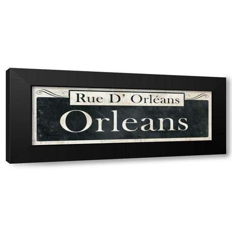 French Quarter Sign II Black Modern Wood Framed Art Print by Wild Apple Portfolio