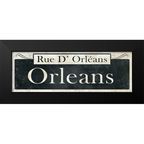 French Quarter Sign II Black Modern Wood Framed Art Print by Wild Apple Portfolio