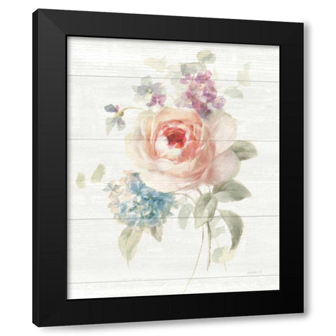 Cottage Garden III Shiplap Black Modern Wood Framed Art Print with Double Matting by Nai, Danhui