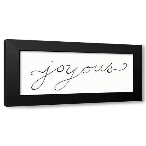 Joyous on White Black Modern Wood Framed Art Print with Double Matting by Schlabach, Sue