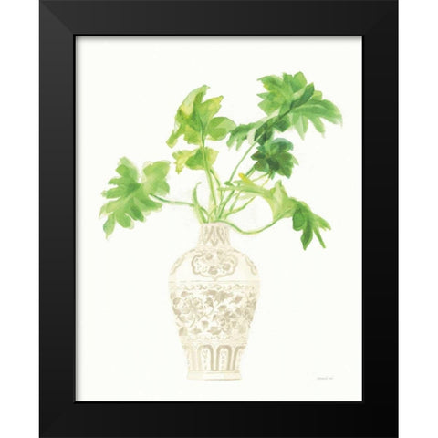 Palm Chinoiserie III Cream Black Modern Wood Framed Art Print by Nai, Danhui