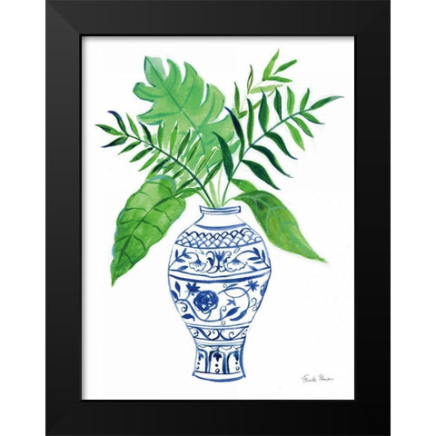 Elegant Chinoiserie I White Black Modern Wood Framed Art Print by Zaman, Farida