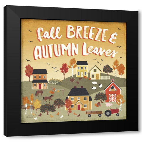 Harvest Village III Black Modern Wood Framed Art Print with Double Matting by Marshall, Laura