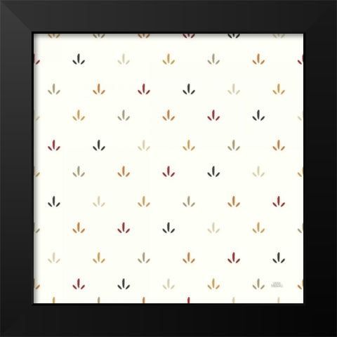 Harvest Village Pattern IIIA Black Modern Wood Framed Art Print by Marshall, Laura