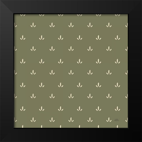 Harvest Village Pattern IIIB Black Modern Wood Framed Art Print by Marshall, Laura