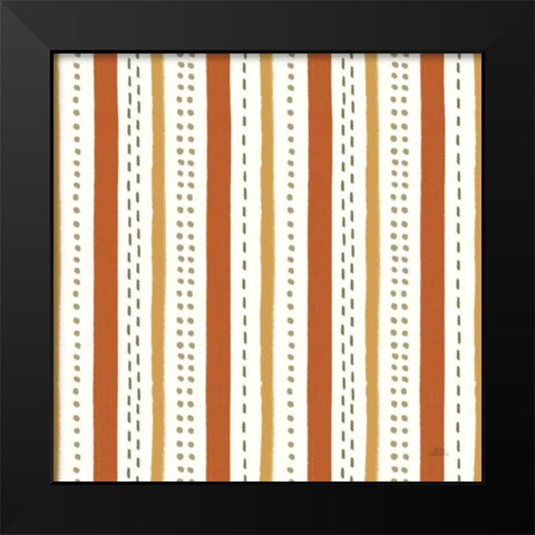 Harvest Village Pattern IVA Black Modern Wood Framed Art Print by Marshall, Laura