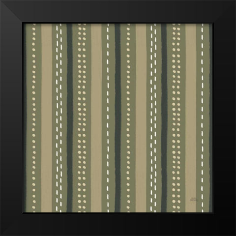 Harvest Village Pattern IVB Black Modern Wood Framed Art Print by Marshall, Laura