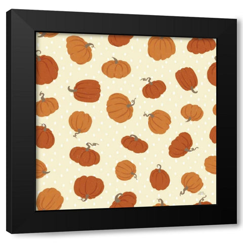 Harvest Village Pattern V Black Modern Wood Framed Art Print with Double Matting by Marshall, Laura