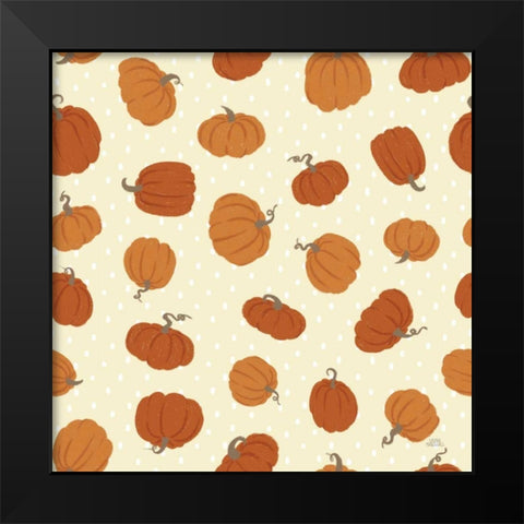 Harvest Village Pattern V Black Modern Wood Framed Art Print by Marshall, Laura