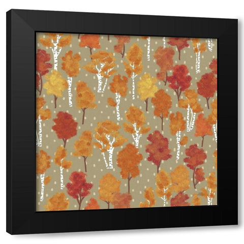 Harvest Village Pattern VIII Black Modern Wood Framed Art Print by Marshall, Laura