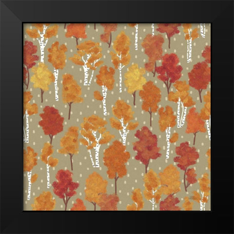 Harvest Village Pattern VIII Black Modern Wood Framed Art Print by Marshall, Laura