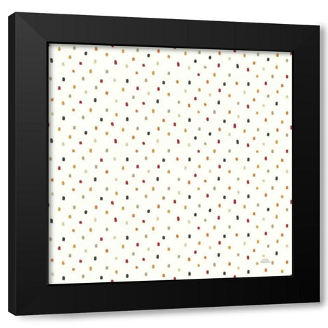 Harvest Village Pattern IXA Black Modern Wood Framed Art Print with Double Matting by Marshall, Laura