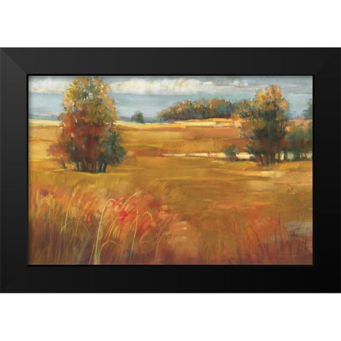 October Light Black Modern Wood Framed Art Print by Rowan, Carol