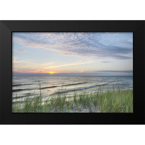 Lake Michigan Sunset III Black Modern Wood Framed Art Print by Majchrowicz, Alan