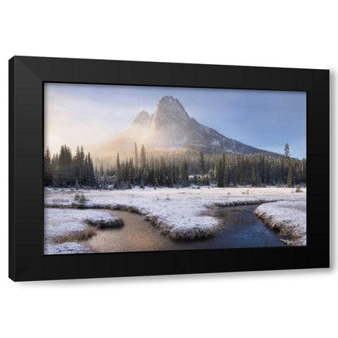 Liberty Bell Mountain I Black Modern Wood Framed Art Print with Double Matting by Majchrowicz, Alan