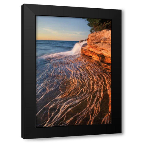 Pictured Rocks Michigan I Black Modern Wood Framed Art Print by Majchrowicz, Alan