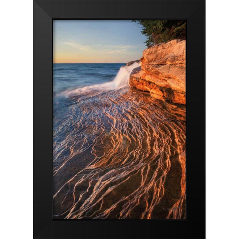 Pictured Rocks Michigan I Black Modern Wood Framed Art Print by Majchrowicz, Alan