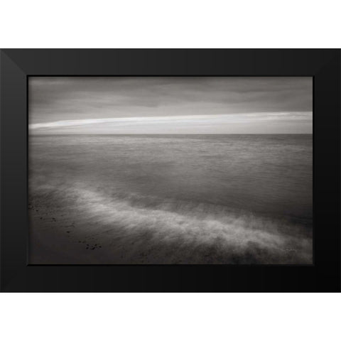 Lake Superior Beach I BW Black Modern Wood Framed Art Print by Majchrowicz, Alan