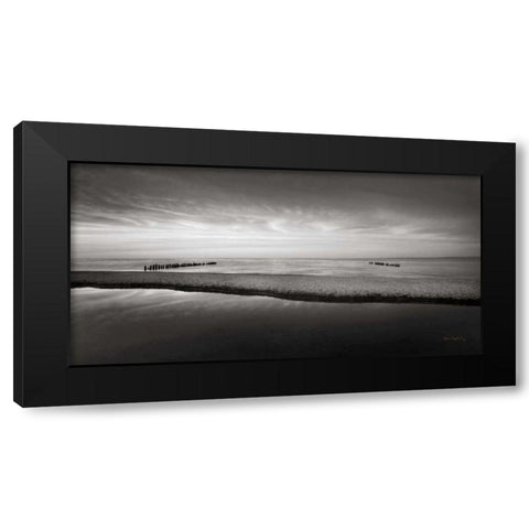 Lake Superior Beach IV BW Black Modern Wood Framed Art Print by Majchrowicz, Alan