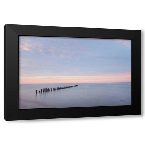 Lake Superior Old Pier II Black Modern Wood Framed Art Print with Double Matting by Majchrowicz, Alan
