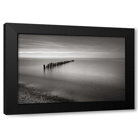 Lake Superior Old Pier V Black Modern Wood Framed Art Print by Majchrowicz, Alan