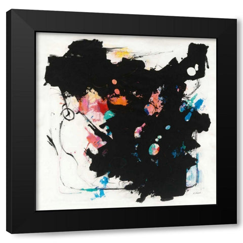 Abstract Redacted Black Modern Wood Framed Art Print by Schick, Mike