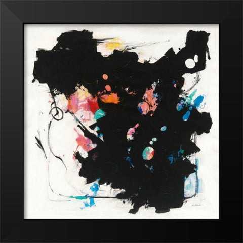 Abstract Redacted Black Modern Wood Framed Art Print by Schick, Mike