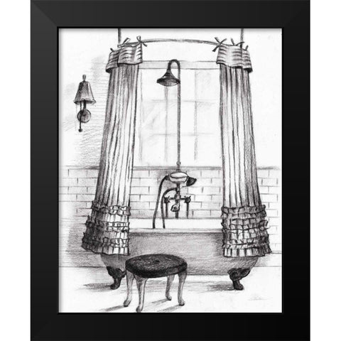 Elegant Bath I BW Crop Black Modern Wood Framed Art Print by Vassileva, Silvia