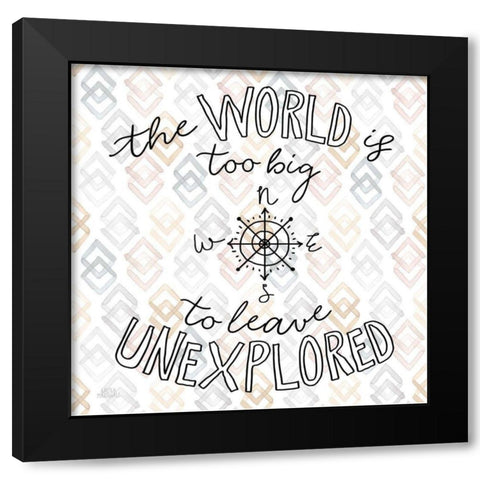 World Traveler II Diamond Black Modern Wood Framed Art Print with Double Matting by Marshall, Laura