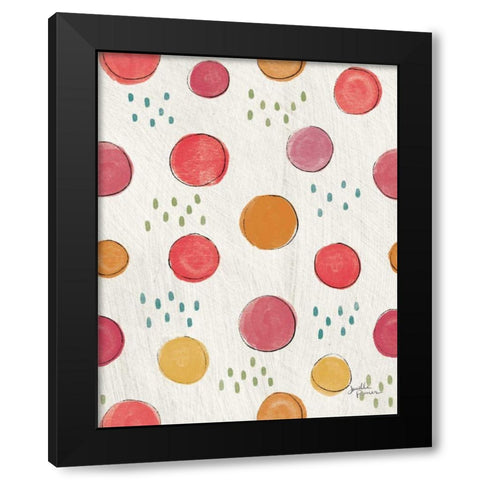 Boho Field Pattern IIIB Black Modern Wood Framed Art Print with Double Matting by Penner, Janelle