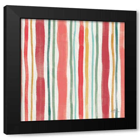 Boho Field Pattern IV Black Modern Wood Framed Art Print with Double Matting by Penner, Janelle