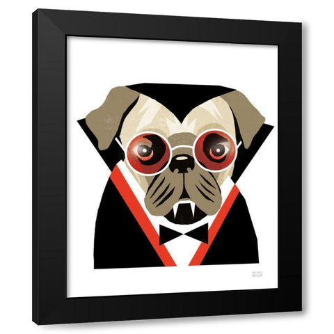 Howloween Black Modern Wood Framed Art Print by Mullan, Michael
