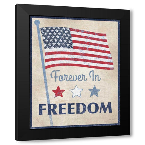 Forever in Freedom Dark Black Modern Wood Framed Art Print with Double Matting by Grove, Beth