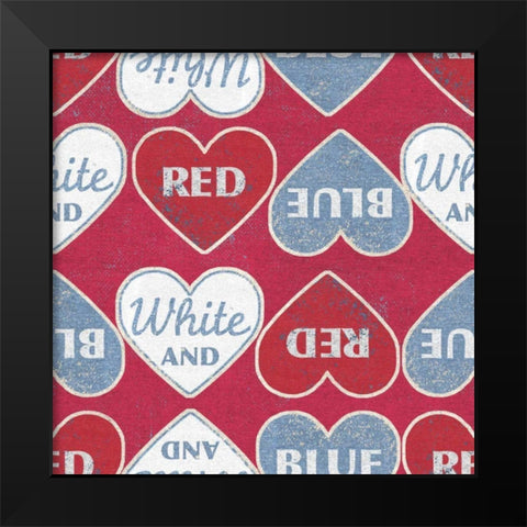 Patriotic Dark Pattern I Black Modern Wood Framed Art Print by Grove, Beth