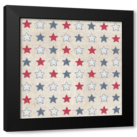 Patriotic Dark Pattern IIA Black Modern Wood Framed Art Print with Double Matting by Grove, Beth